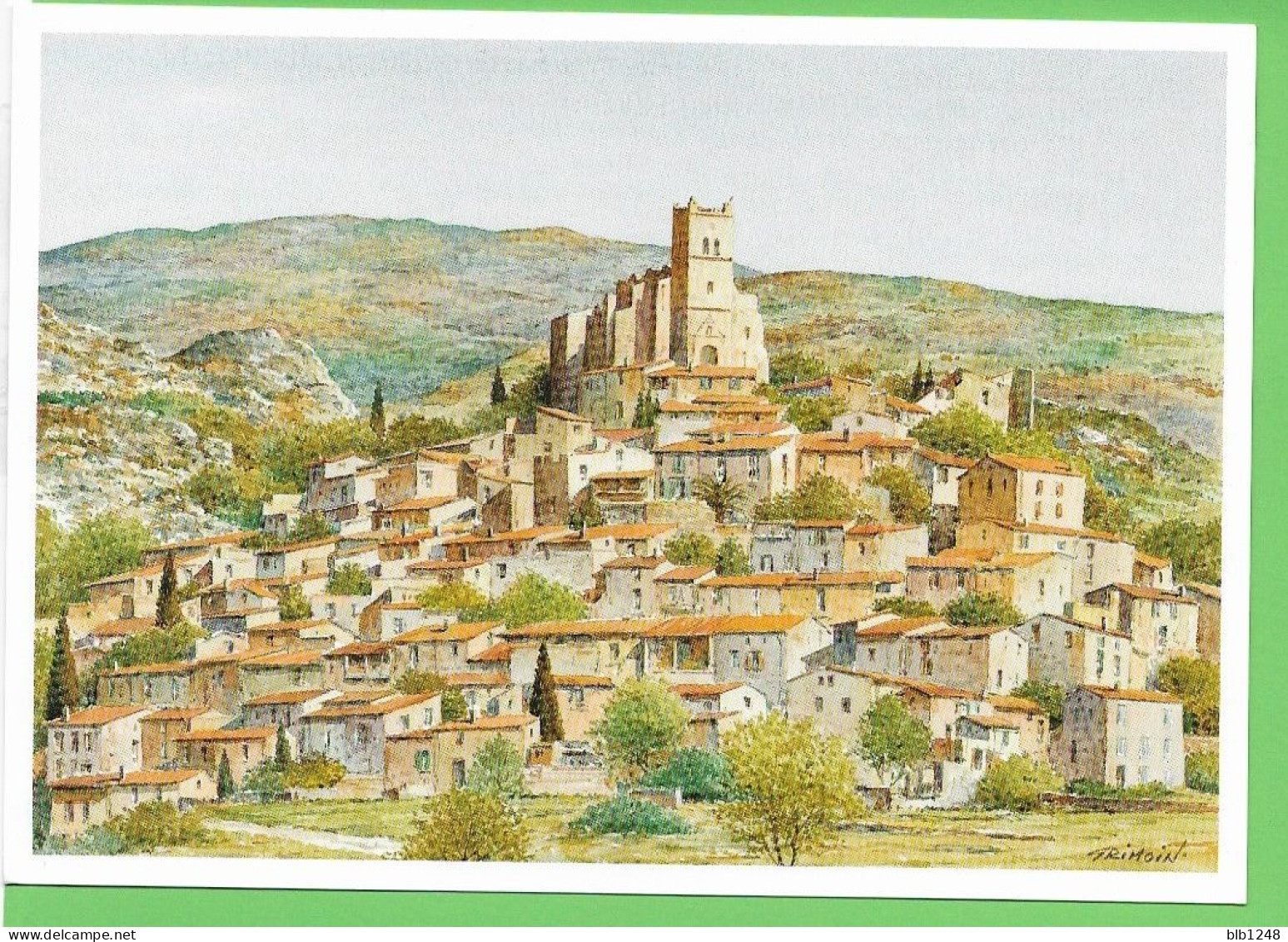 Régions > Languedoc-Roussillon Tresors Du Sud Aquarelle Gilles Grimoin 1016 Ville ??? - Languedoc-Roussillon