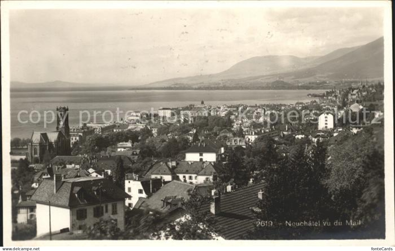 12013938 Neuchatel NE Vue Du Mail Panorama Neuchatel - Altri & Non Classificati