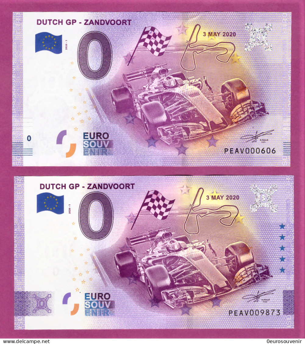 0-Euro PEAV 2020-1 ZANDVOORT DUTCH GP 90% Vernichtet ! SET Normal+ANNIVERSARY - Private Proofs / Unofficial