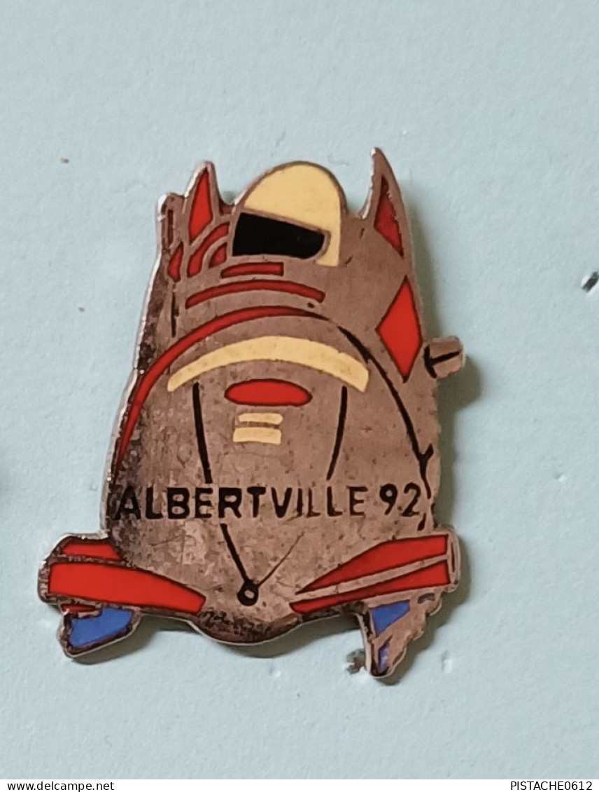 Pin's Jeux Olympique Albertville 92 Bobsleigh - Olympische Spelen