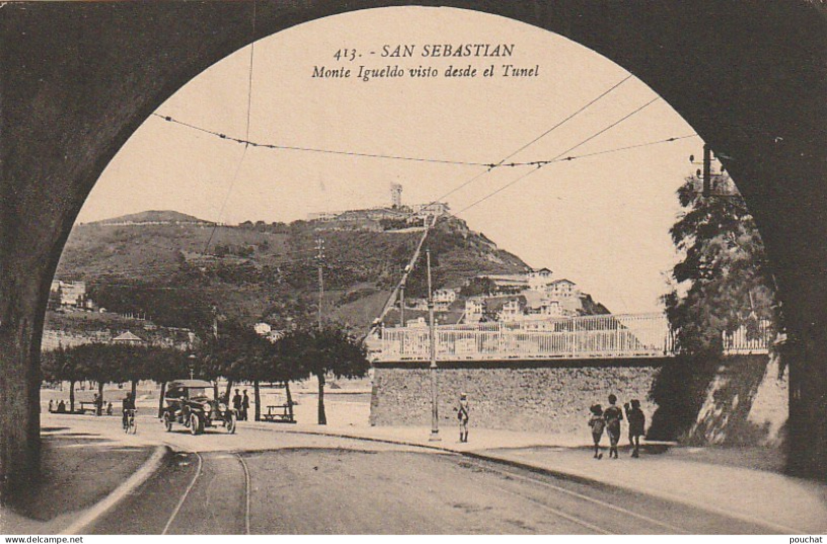 Z++ 13-(ESPAGNE) SAN SEBASTIAN - MONTE IGUELDO VISTO DESDE EL TUNEL  - 2 SCANS - Guipúzcoa (San Sebastián)