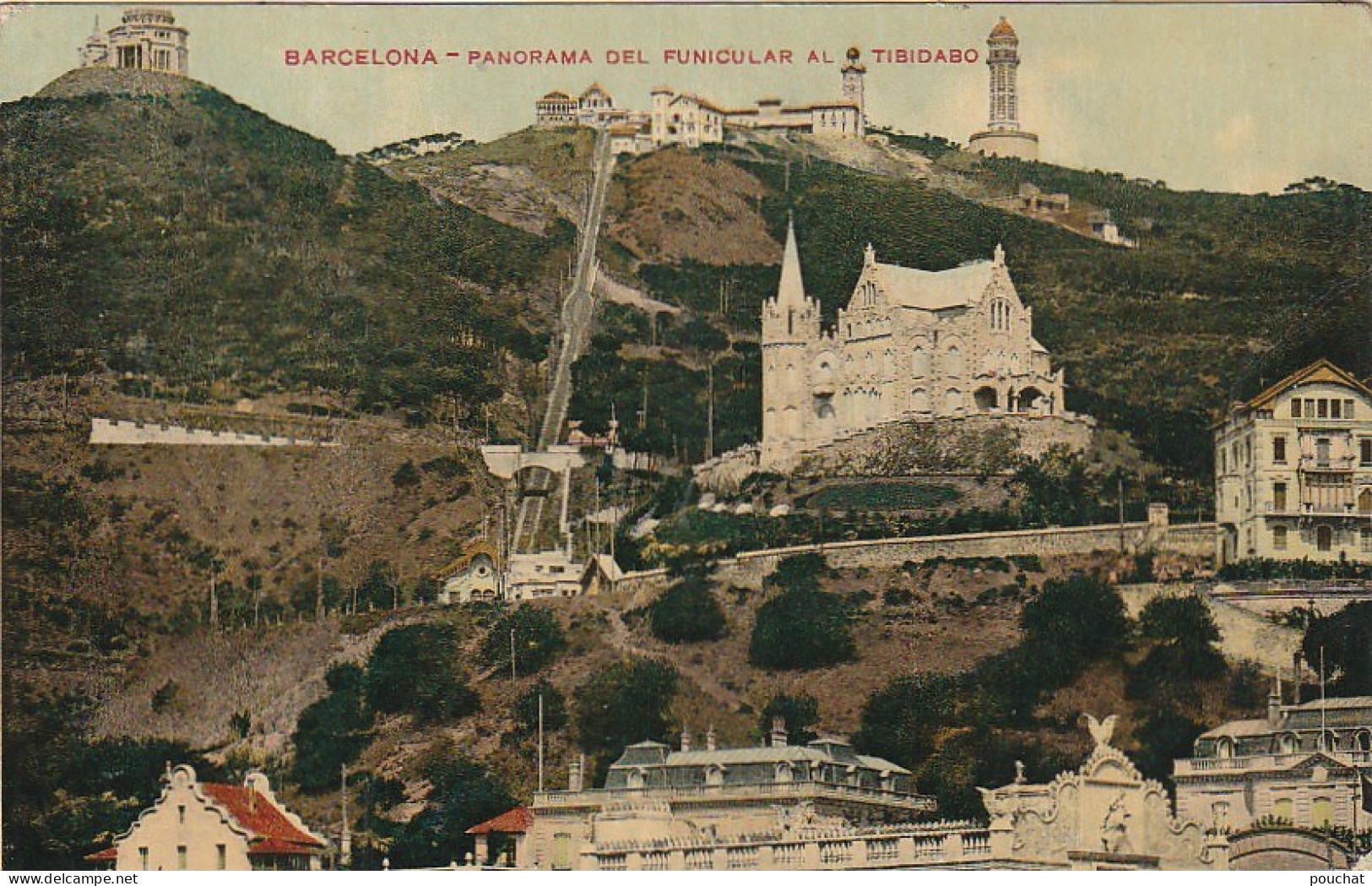 Z++ 13-(ESPAGNE) BARCELONA - PANORAMA DEL FUNICULAR AL TIBIDABO - 2 SCANS - Barcelona