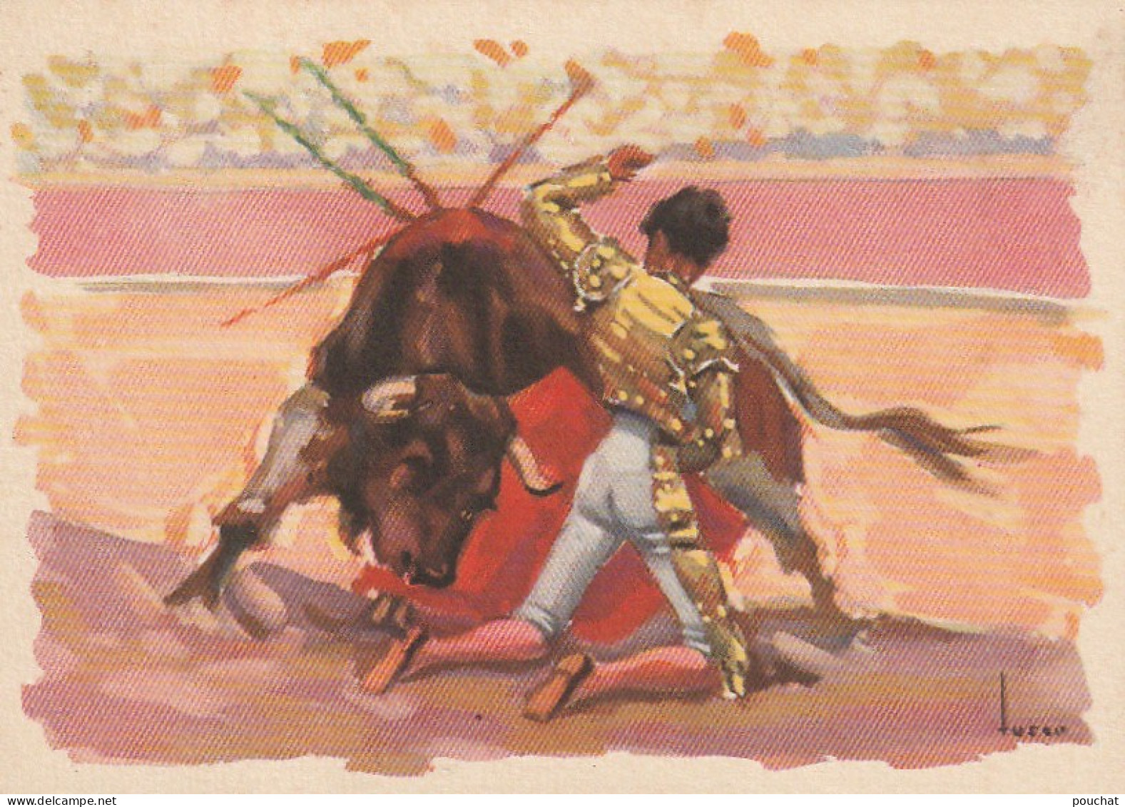 Z++ 14- MOLINETE DE RODILLAS - CORRIDA - ILLUSTRATION LUSER - 2 SCANS - Corrida