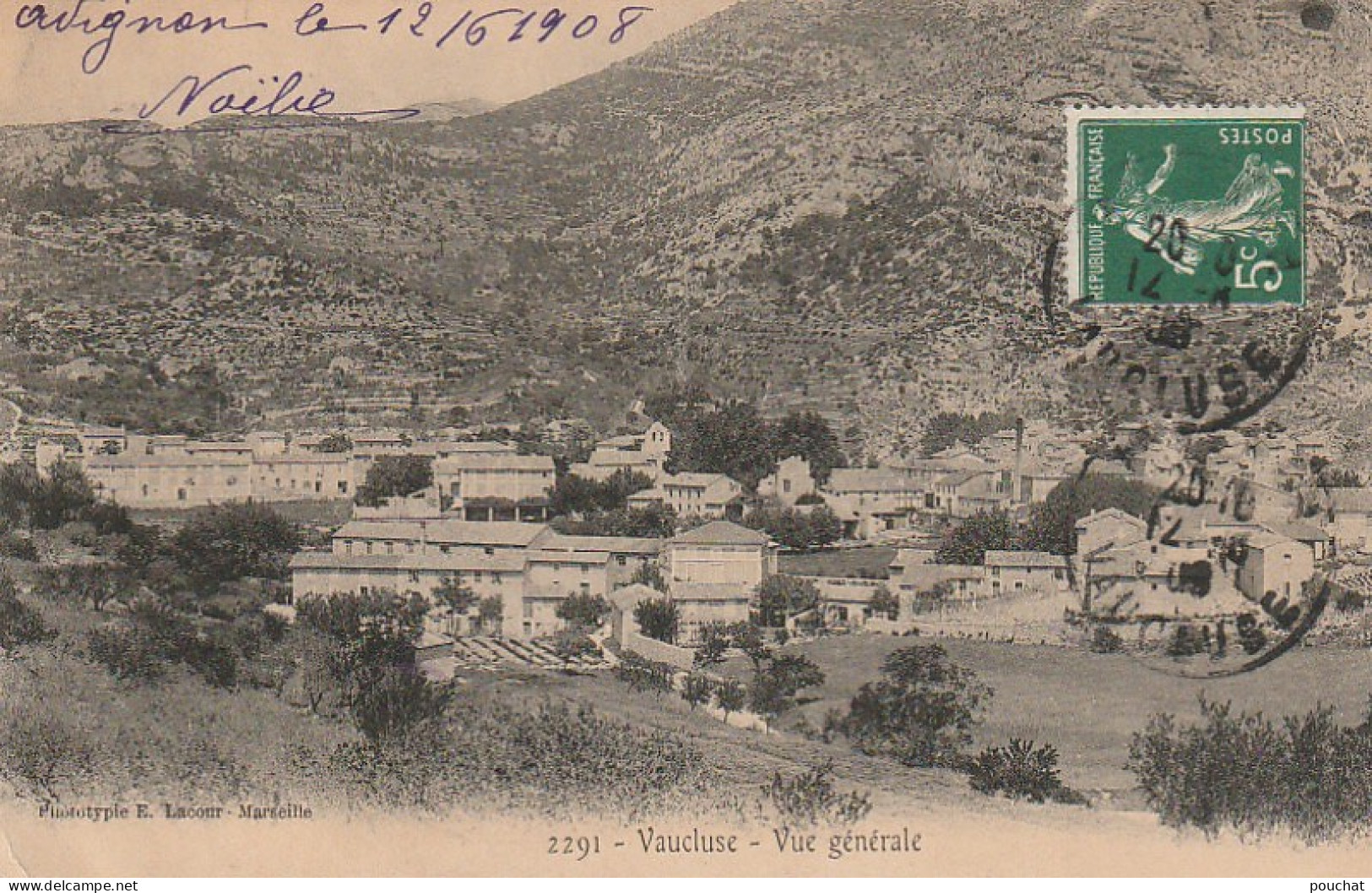 Z++ 16-(84) VAUCLUSE - VUE GENERALE ( FONTAINE DE VAUCLUSE ? ) - 2 SCANS - Autres & Non Classés