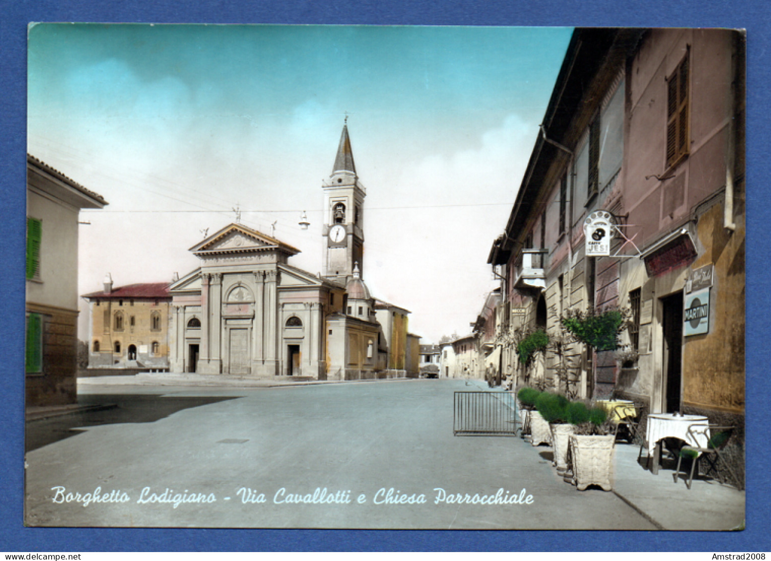 BORGHETTO  LODIGIANO - VIA CAVALLOTTI E CHIESA PARROCCHIALE -  ITALIE - Lodi