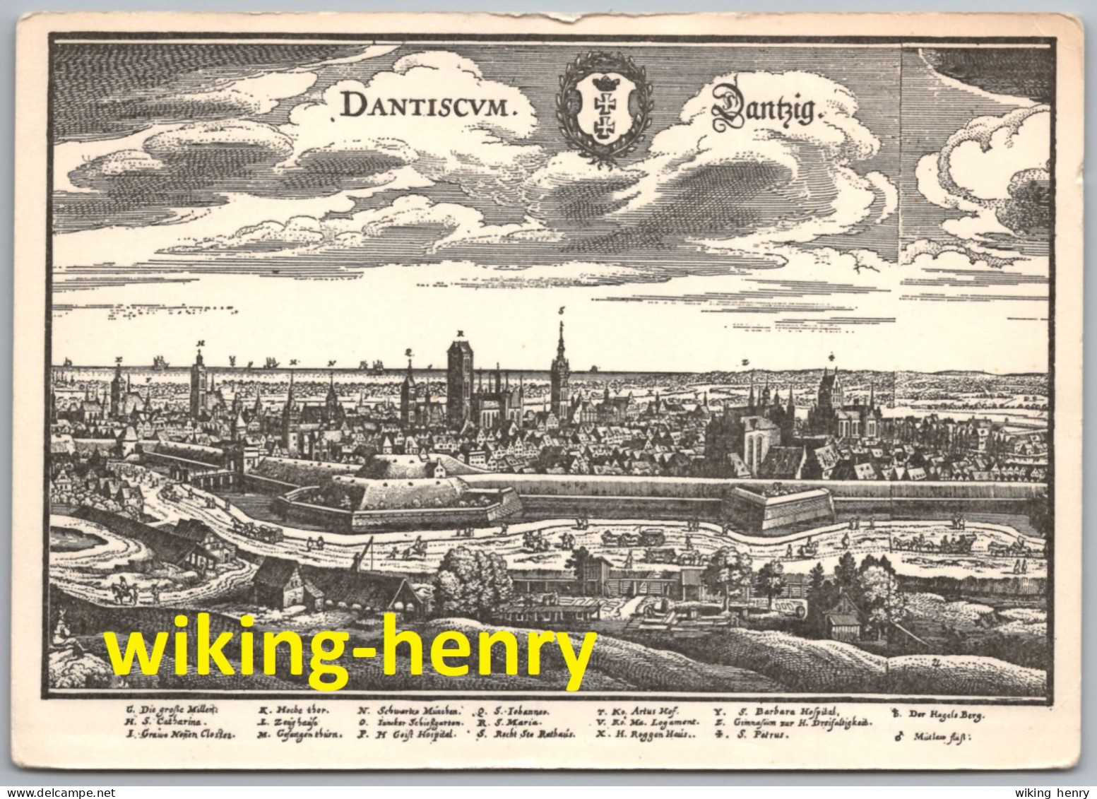 Danzig Gdansk - S/w Um 1650 Nach Einem Kupferstich Von Matthaeus Merian - Danzig