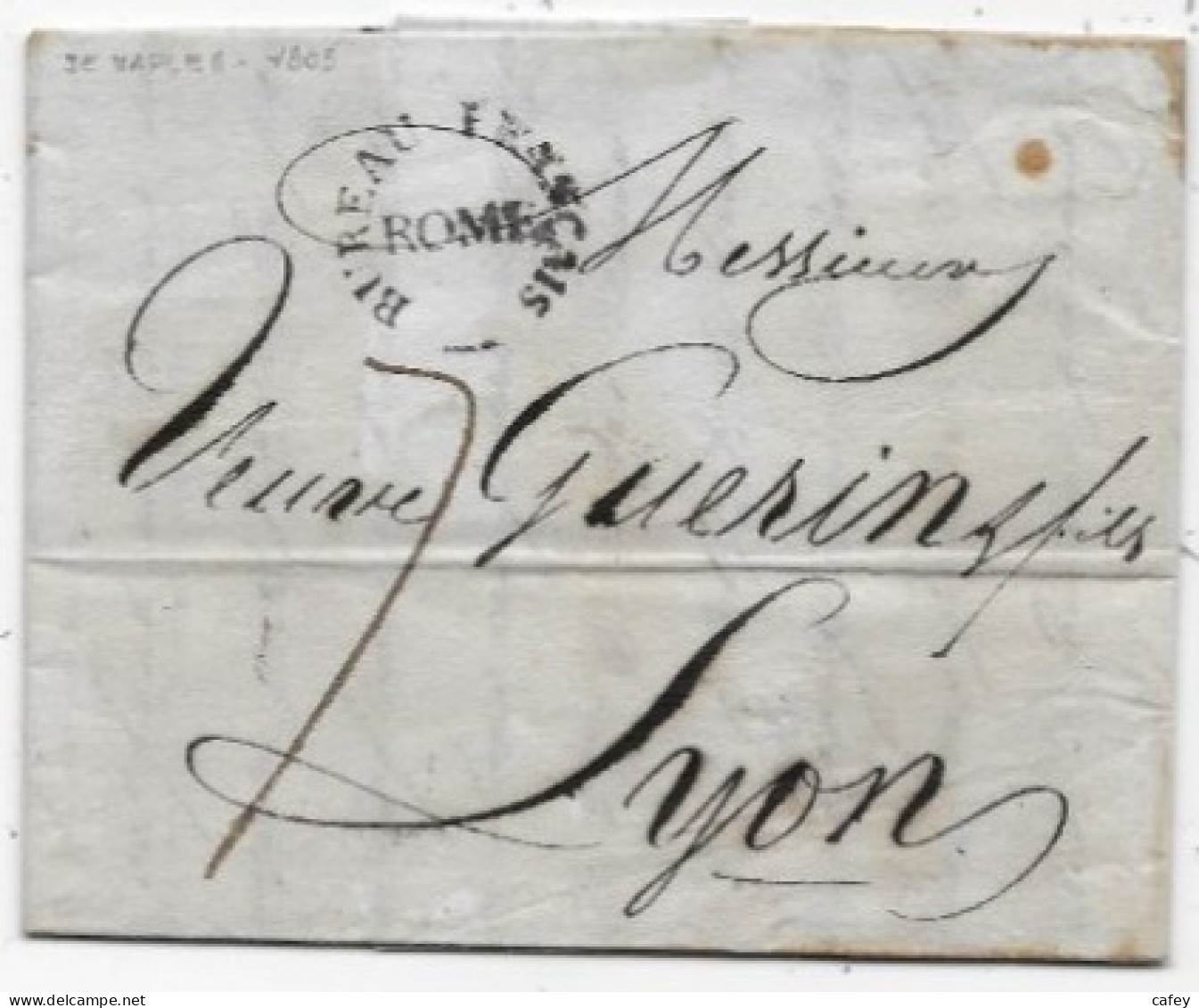 Lettre De NAPLES 1805 Cachet BUREAU FRANCAIS / ROME P / France - 1801-1848: Precursors XIX