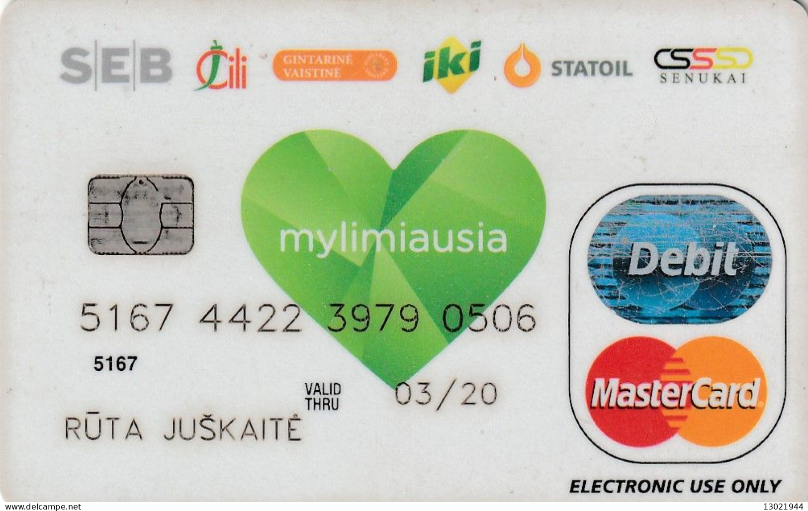 N. 4 LITUANIA BANK  CARDS  - POSSIBLE SALE OF SINGLE CARDS - Krediet Kaarten (vervaldatum Min. 10 Jaar)