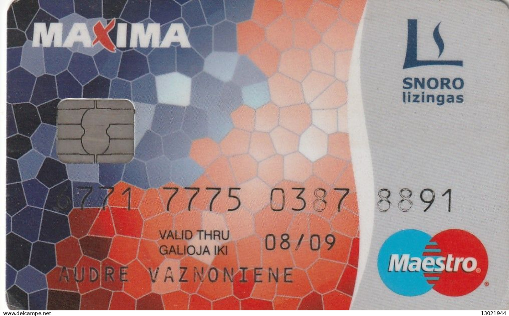 N. 4 LITUANIA BANK  CARDS  - POSSIBLE SALE OF SINGLE CARDS - Credit Cards (Exp. Date Min. 10 Years)