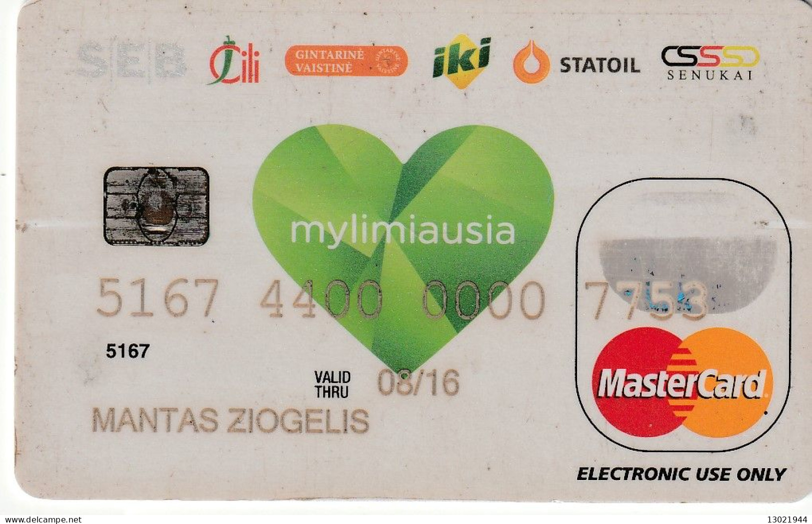 N. 4 LITUANIA BANK  CARDS  - POSSIBLE SALE OF SINGLE CARDS - Krediet Kaarten (vervaldatum Min. 10 Jaar)