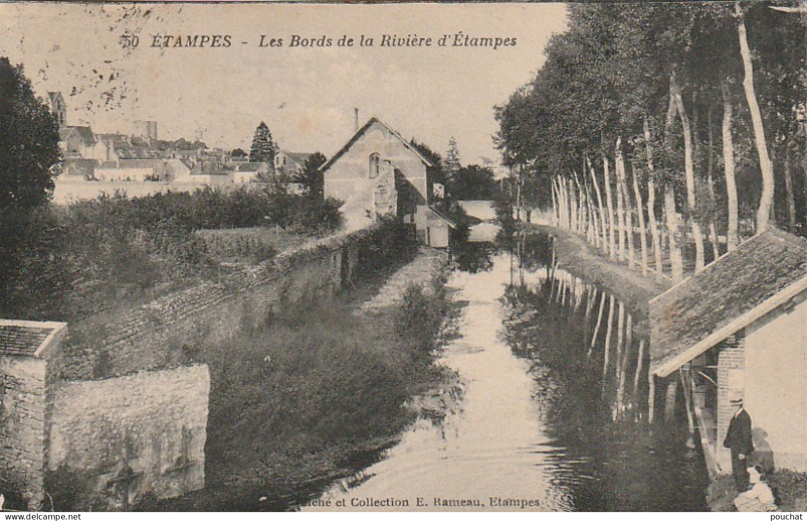 Z++ 23-(91) ETAMPES - LES BORDS DE LA RIVIERE D' ETAMPES - LAVOIR - 2 SCANS - Etampes