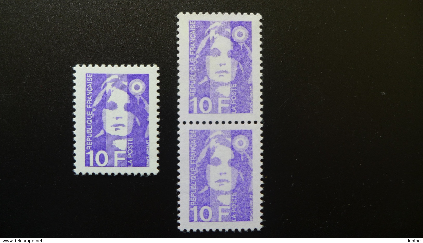 RARE VARIÉTÉ 10F BRIAT YT 2626** PAIRE IMPRESSION DÉFECTUEUSE LUXE - Unused Stamps