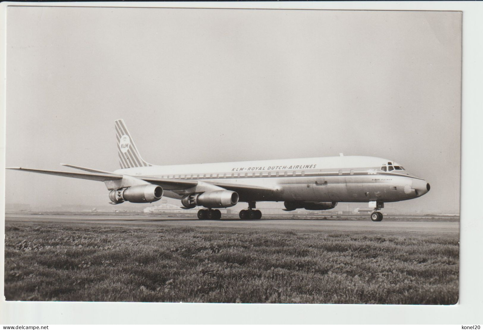 Vintage Rppc KLM K.L.M Royal Dutch Airlines Douglas Dc-8 Aircraft - 1919-1938: Fra Le Due Guerre