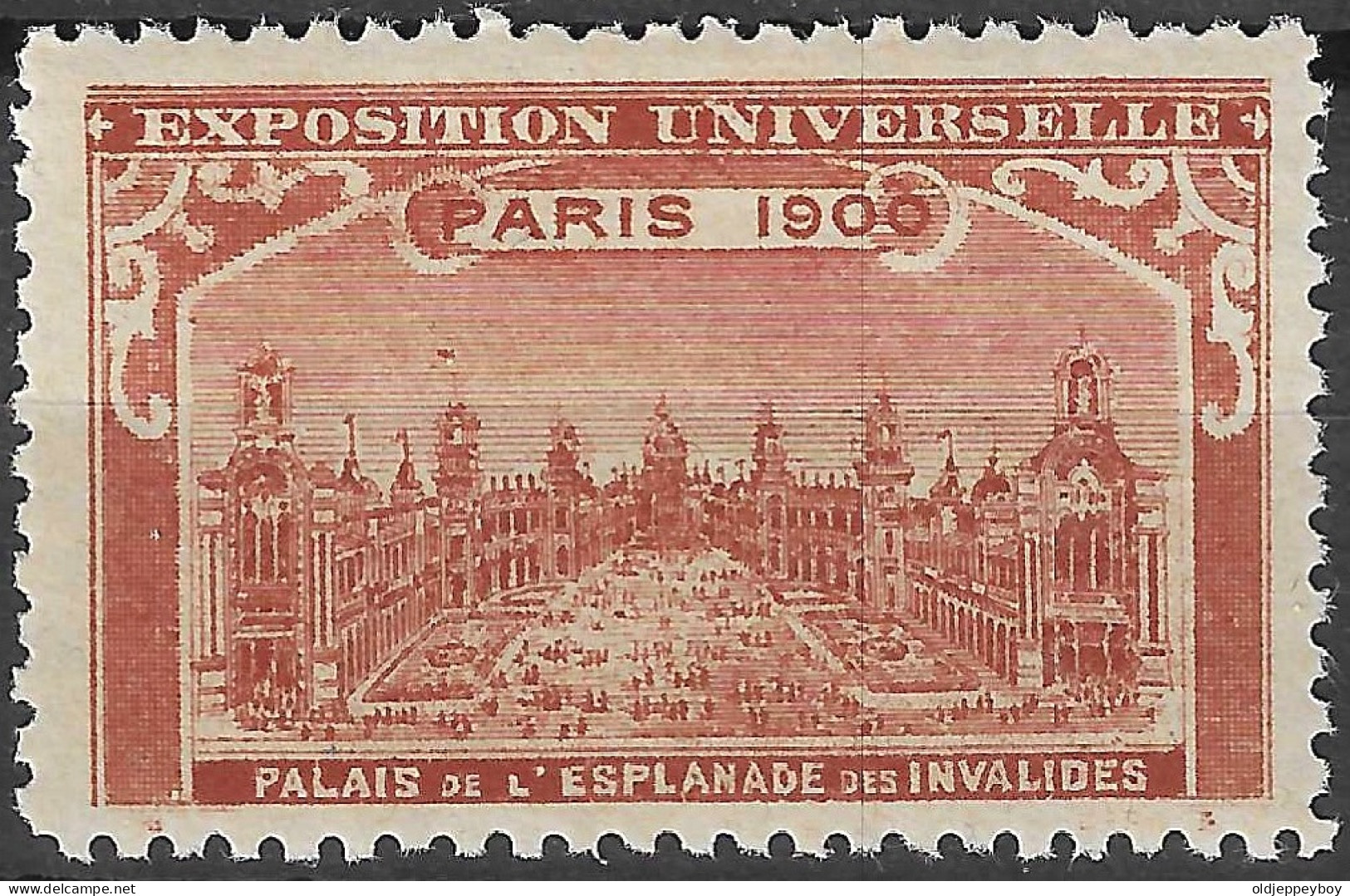 FRANCE ERINOPHILIE FAIR EXPOSITION UNIVERSELLE 1900 PARIS PALAIS L' ESPLANADE DES INVALIDES  Vignette CINDERELLA MNH** - 1900 – Pariis (France)