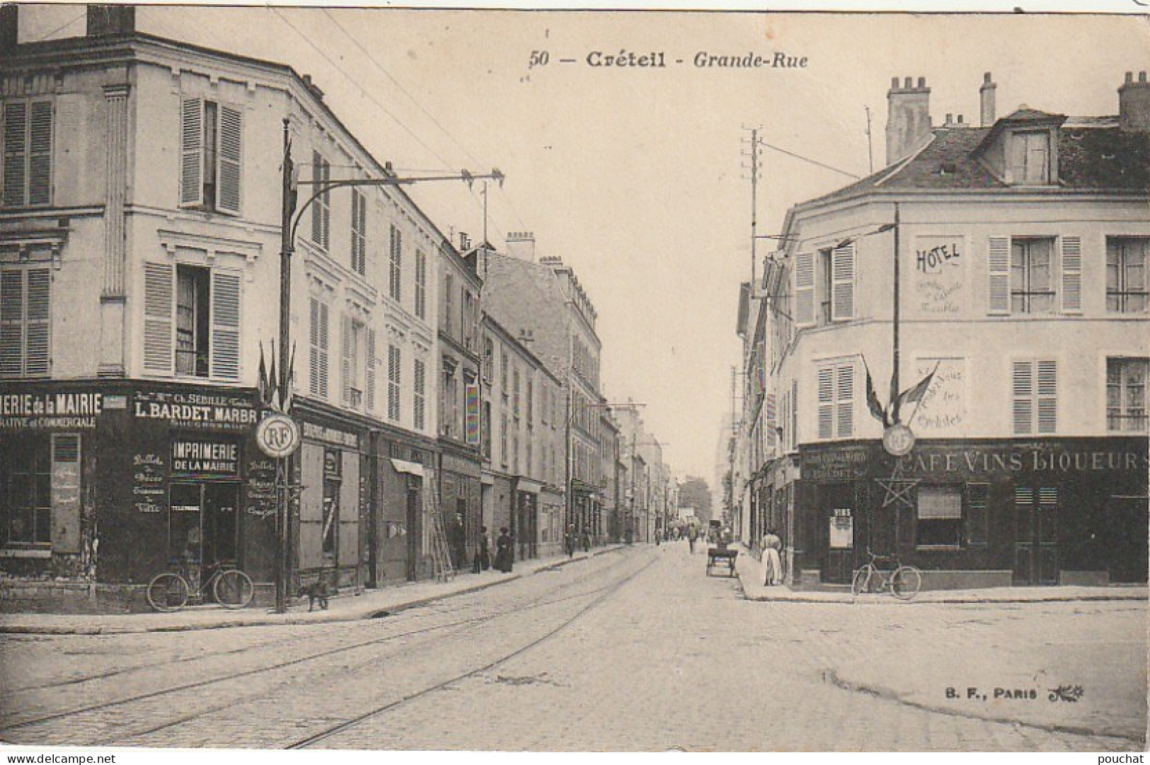 Z++ 27-(94) CRETEIL - GRANDE RUE - COMMERCES - IMPRIMERIE DE LA MAIRIE - 2 SCANS - Creteil