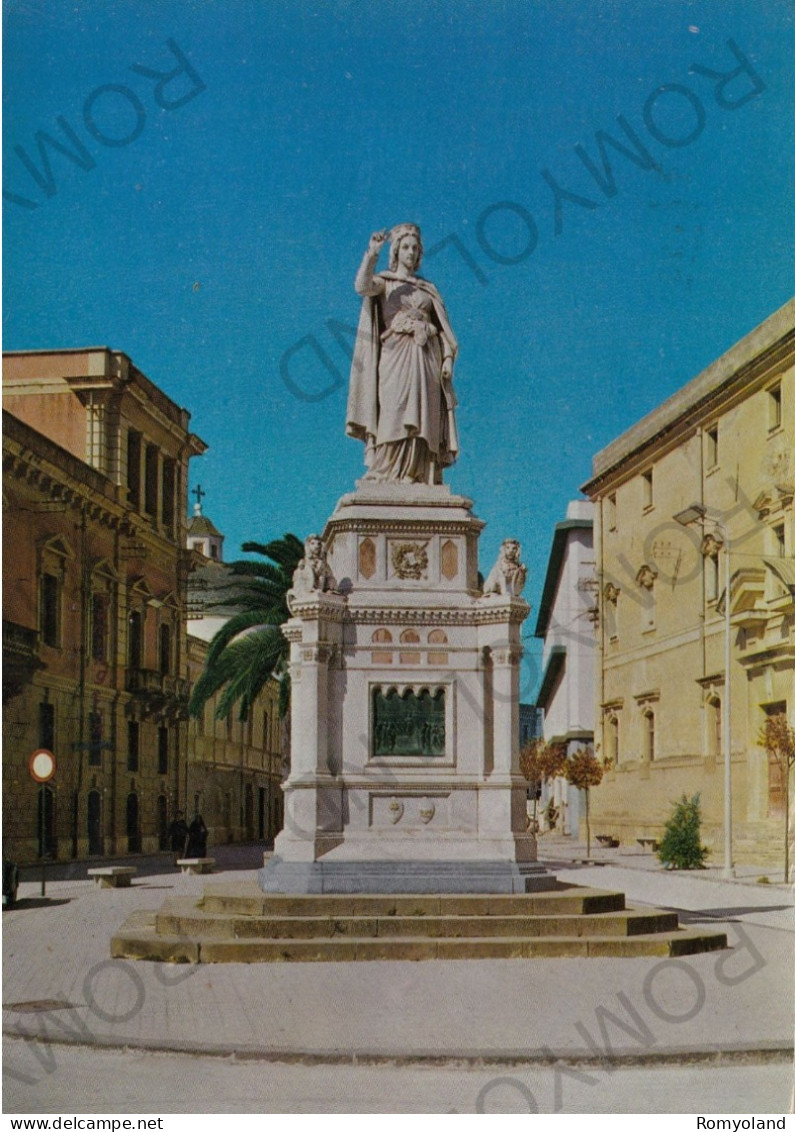 CARTOLINA  C10 ORISTANO,SARDEGNA-MONUMENTO ELEONORA-STORIA,MEMORIA,CULTURA,RELIGIONE,BELLA ITALIA,VIAGGIATA 1967 - Oristano