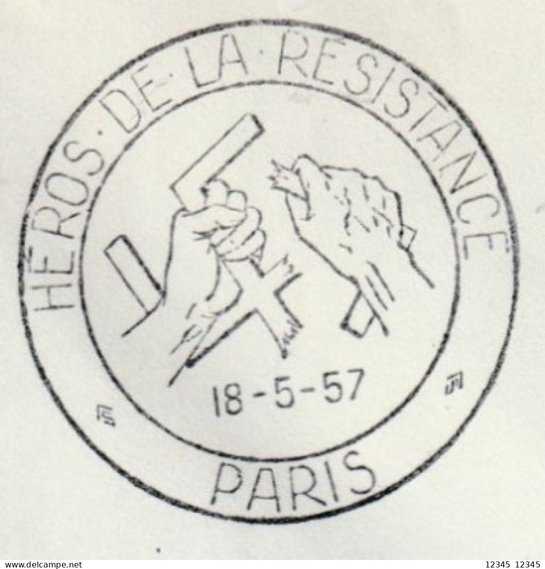 Frankrijk 1957, Letter Inside Paris, Pierre Brossolette (1903-1944), Resistance Fighters - Cartas & Documentos