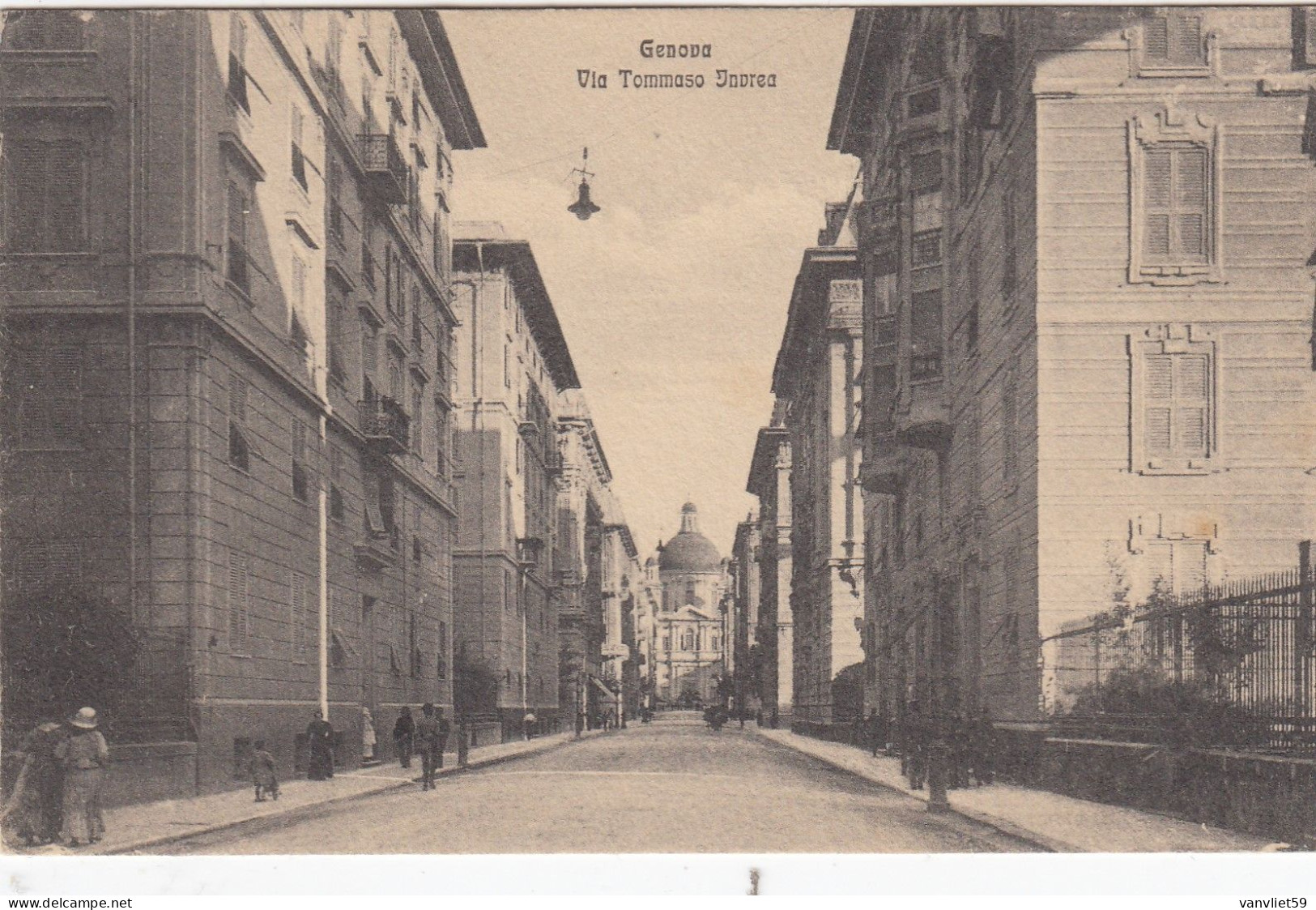 GENOVA-VIA TOMMASO INVREA-CARTOLINA  NON VIAGGIATA  1915-1925 - Genova (Genoa)