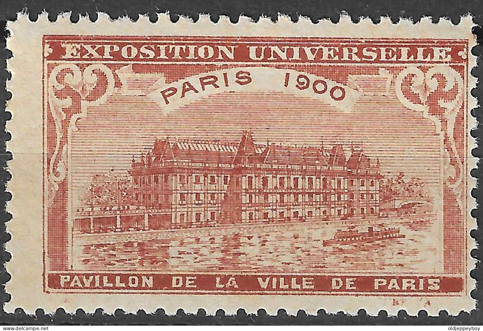 FRANCE ERINOPHILIE FAIR EXPOSITION UNIVERSELLE 1900 PARIS PAVILLON DE LA VILLE DE PARIS  Vignette CINDERELLA MNH** - 1900 – Paris (France)