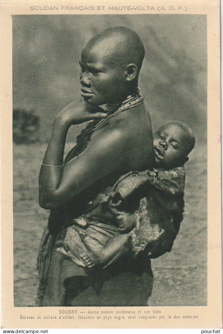 Z++ 32-( SOUDAN ) - JEUNE MAMAN SOUDANAISE ET SON BEBE SUR SON DOS - 2 SCANS - Sudan