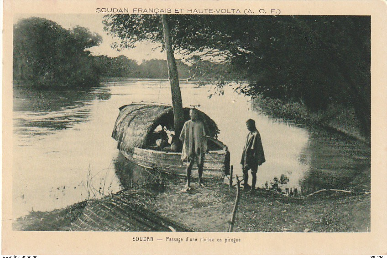 Z++ 32-( SOUDAN ) - PASSAGE D' UNE RIVIERE EN PIROGUE - 2 SCANS - Soudan