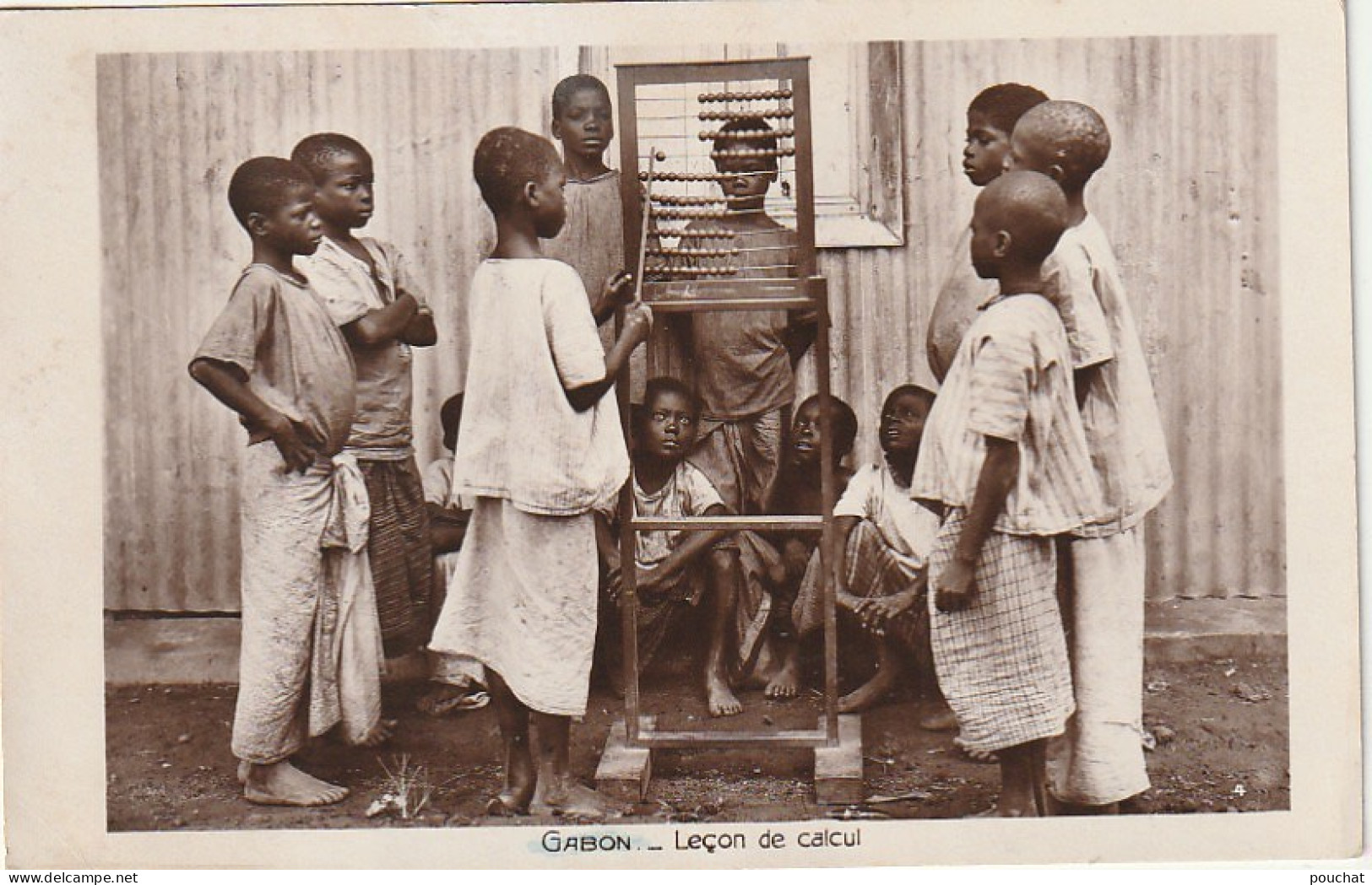 Z++ 32-( GABON ) - LECON DE CALCUL - ECOLIERS - 2 SCANS - Gabon