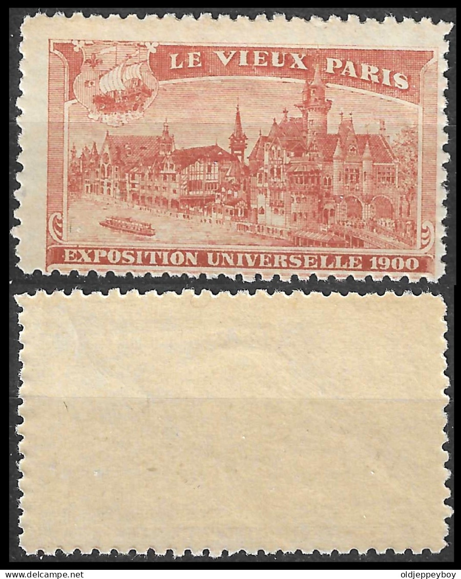 FRANCE ERINOPHILIE FAIR EXPOSITION UNIVERSELLE 1900 PARIS LE VIEUX PARIS  Vignette CINDERELLA MNH** - 1900 – Pariis (France)