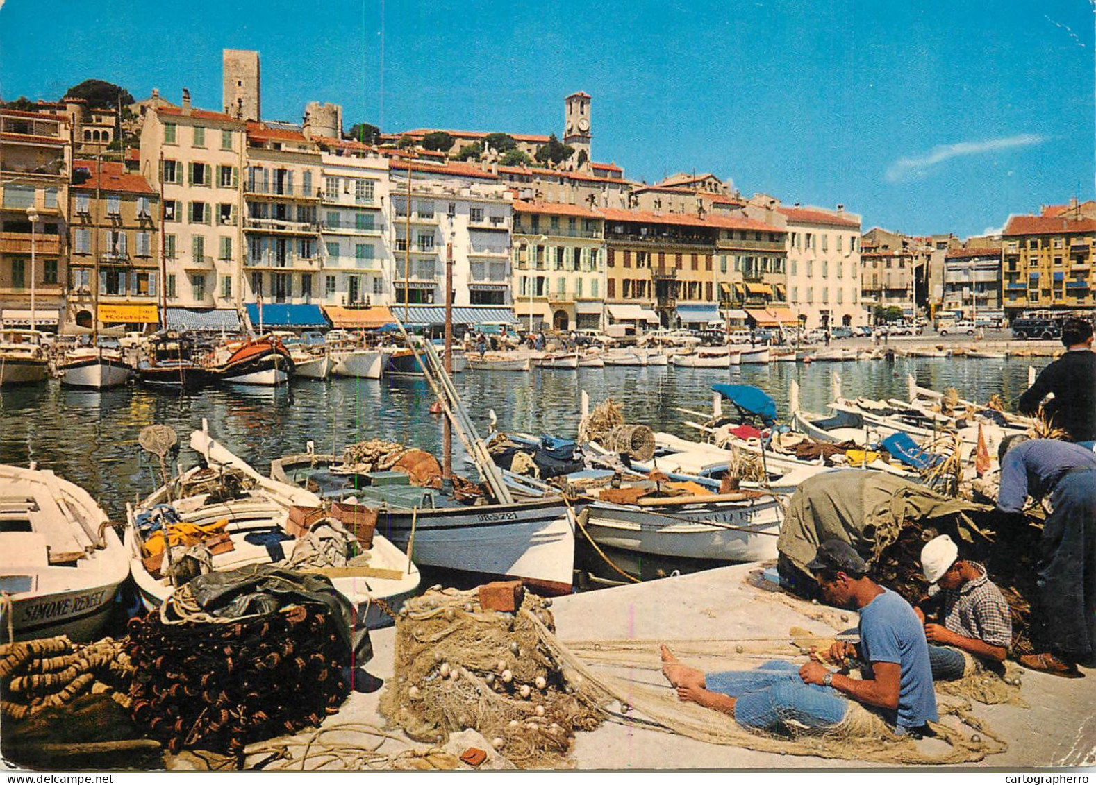 Navigation Sailing Vessels & Boats Themed Postcard Cannes Quai St. Pierre Harbour - Voiliers