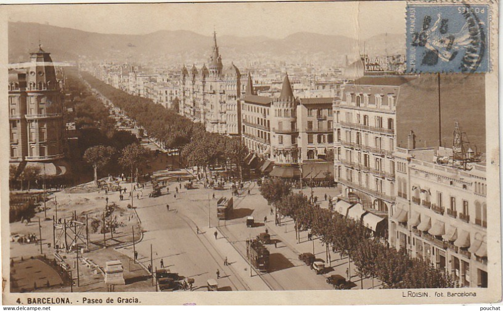 Z+ 31- BARCELONA ( ESPANA ) - PASEO DE GRACIA - 2 SCANS - Barcelona