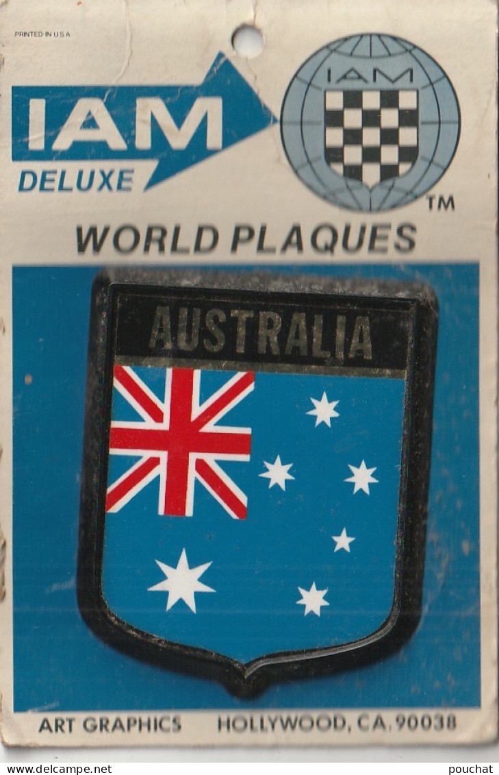 Z++ Nw- ( AUSTRALIA ) - WORLD PLAQUES - IAM DELUXE - PLAQUE AUTOMOBILE ADHESIVE SUR SUPPORT CARTONNE - Transporte