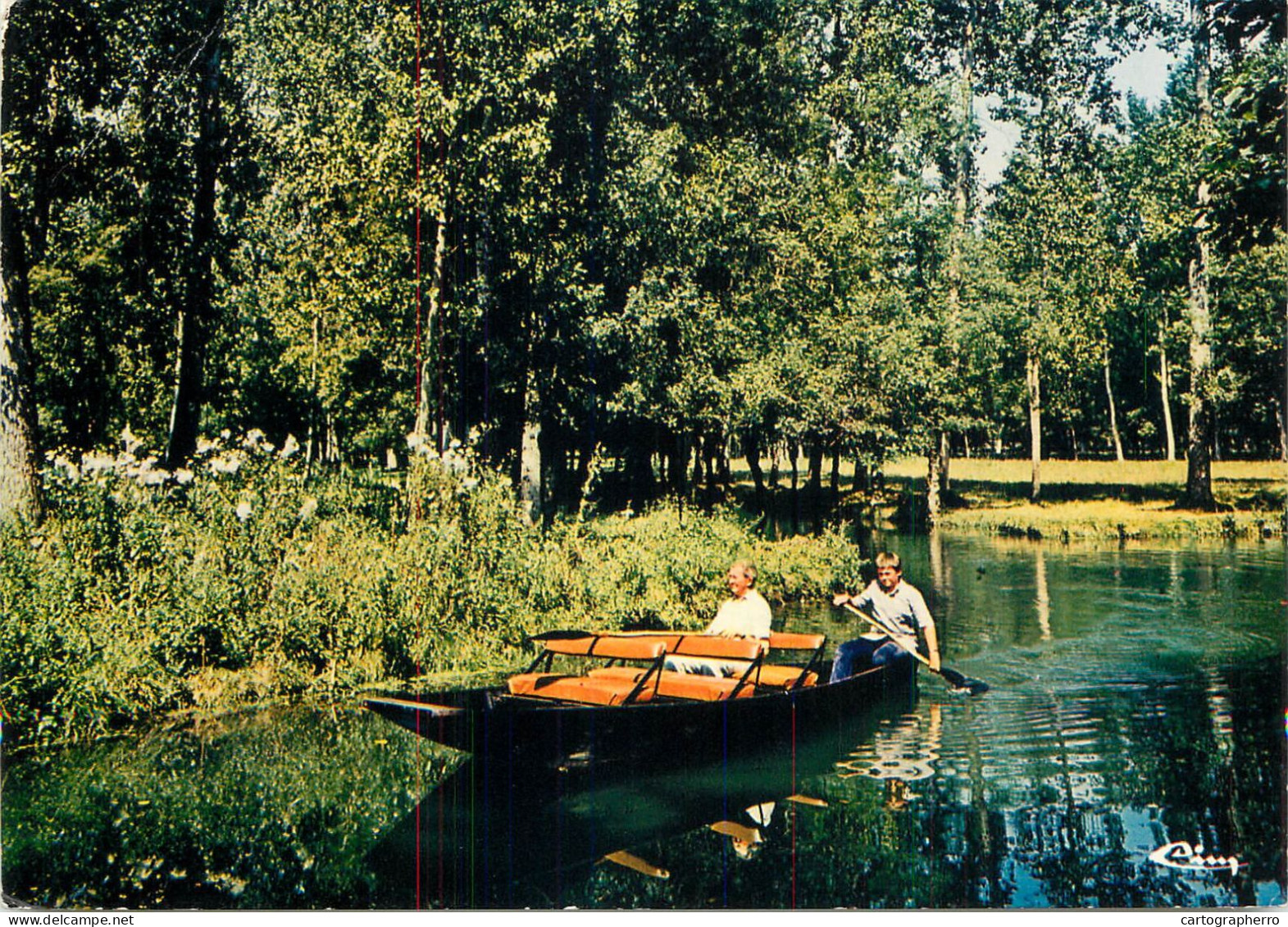 Navigation Sailing Vessels & Boats Themed Postcard La Venise Verte Marais Poitevin - Velieri