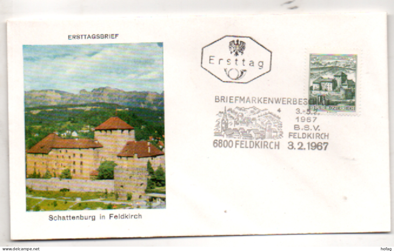 Österreich 1967 MiNr.: 1232 Schattenburg Feldberg; Ersttag FDC Scott: 695 YT: 955BA Sg: 1305 - FDC