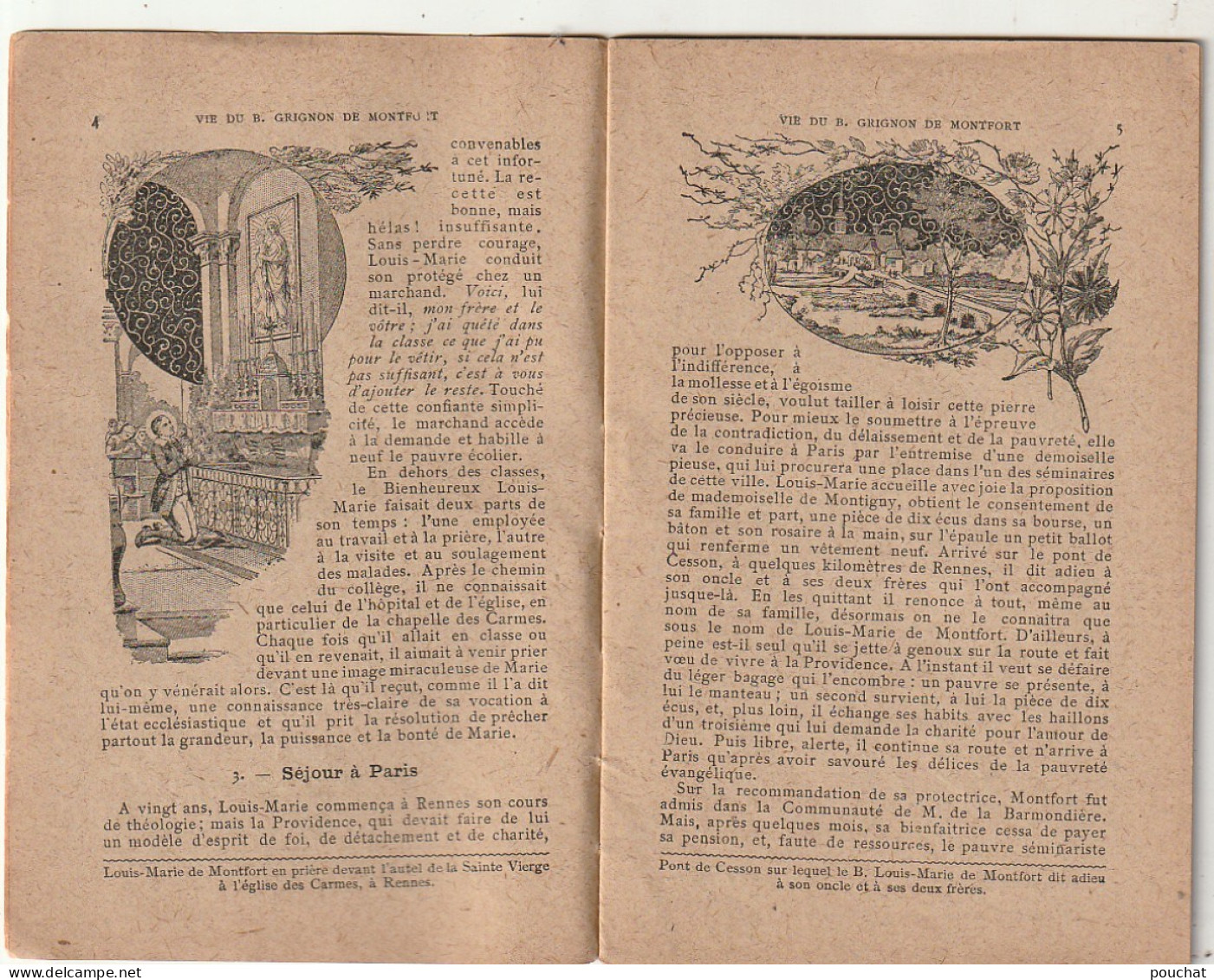 Z+ Nw 31- " VIE ADMIRABLE DU BIENHEUREUX SERVITEUR DE DIEU L. M. GRIGNON DE MONTFORT " - EDIT. PAILLART , ABBEVILLE (80) - Religión & Esoterismo