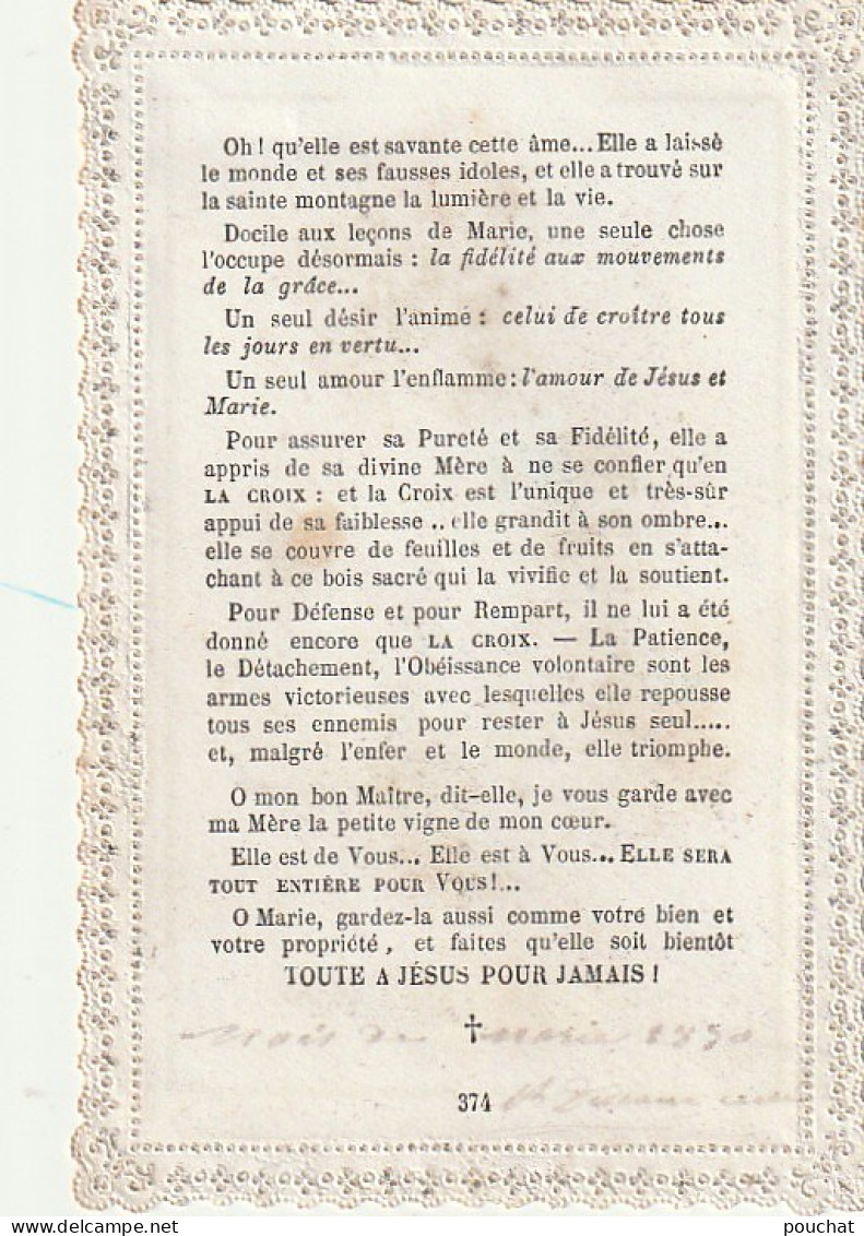 Z+ Nw 31- LA VIGILANCE CHRETIENNE - MOIS DE MARIE - IMAGE PIEUSE DENTELEE CANIVET - EDIT. CH. LETAILLE , PARIS - Images Religieuses