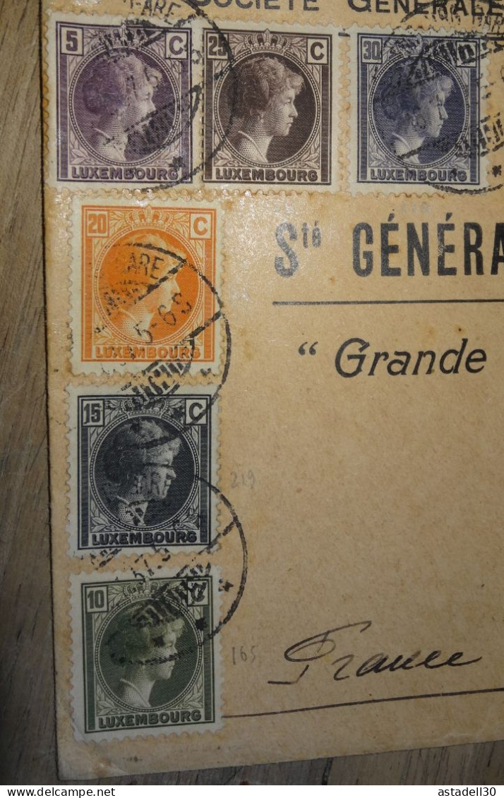 Grande Enveloppe LUXEMBOURG Gare - 1937 .......... 240424......... CL9-56 - 1926-39 Charlotte Di Profilo Destro