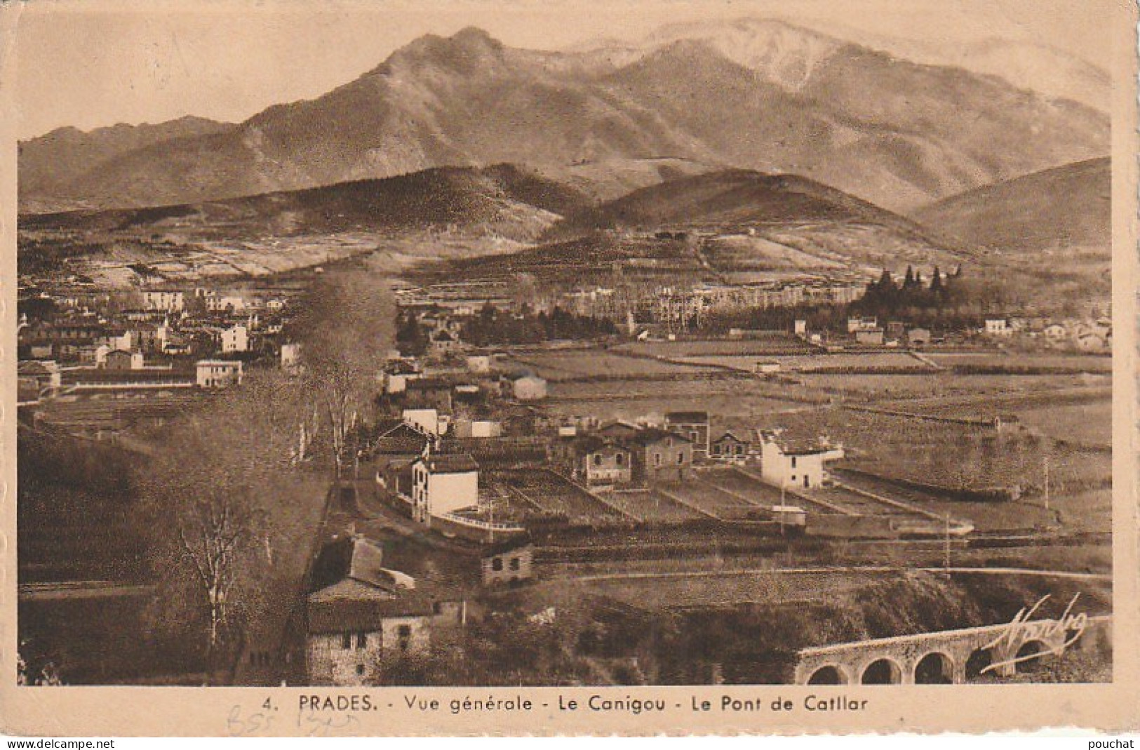 Z+ Nw 32-(66) PRADES - VUE GENERALE - LE CANIGOU - LE PONT DE CATLLAR - 2 SCANS - Prades