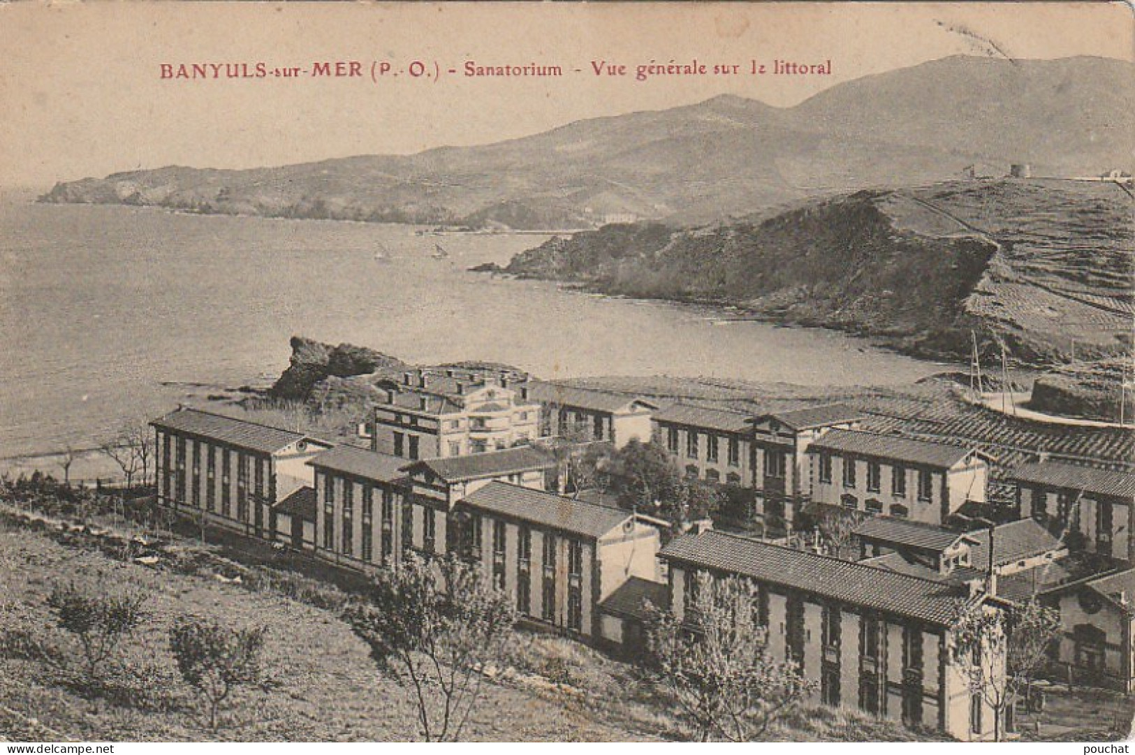 Z+ Nw 32-(66) BANYULS SUR MER - SANATORIUM - VUE GENERALE SUR LE LITTORAL - 2 SCANS - Banyuls Sur Mer