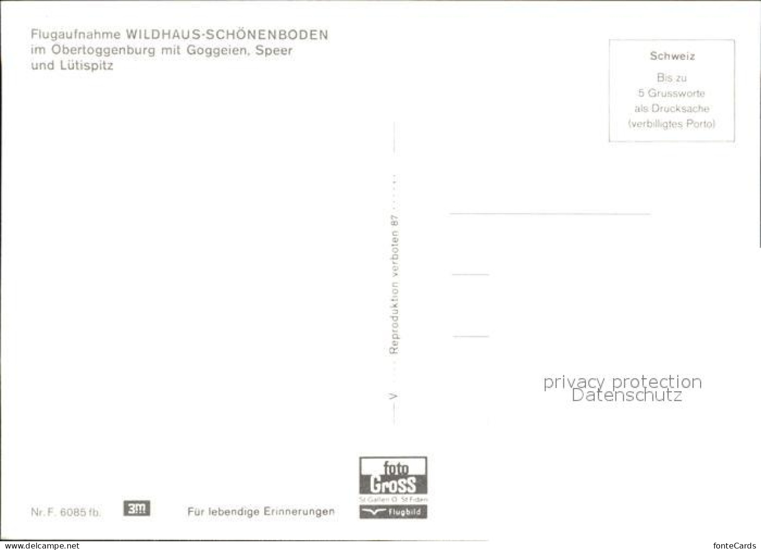12011641 Wildhaus Schoenenboden Fliegeraufnahme Mit Goggeien Speer Luetispitz Wi - Sonstige & Ohne Zuordnung