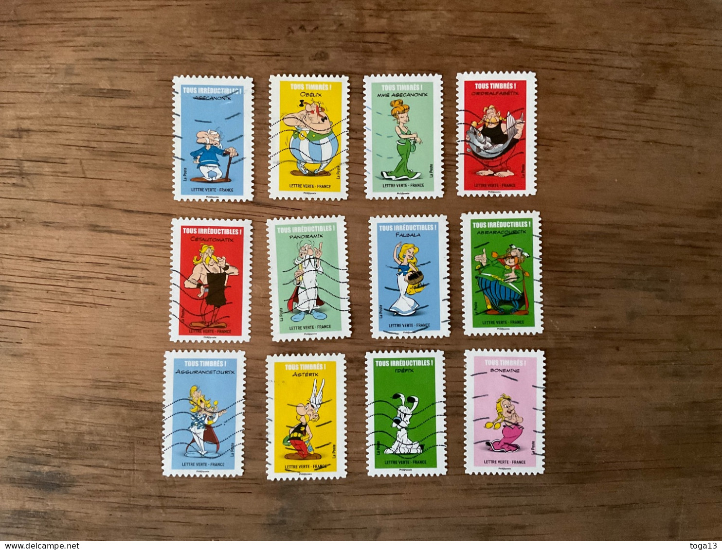 2019, Série Complète Y&T 1729/1740 (ADH17) - Used Stamps