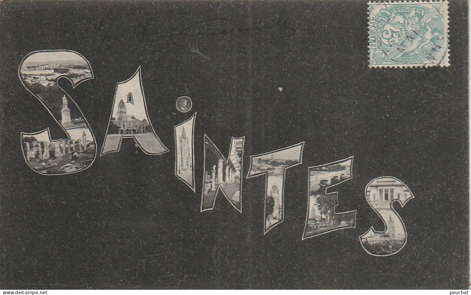 Z+ Nw 35-(17) SAINTES - CARTE FANTAISIE LETTRES  MULTVUES  - Saluti Da.../ Gruss Aus...