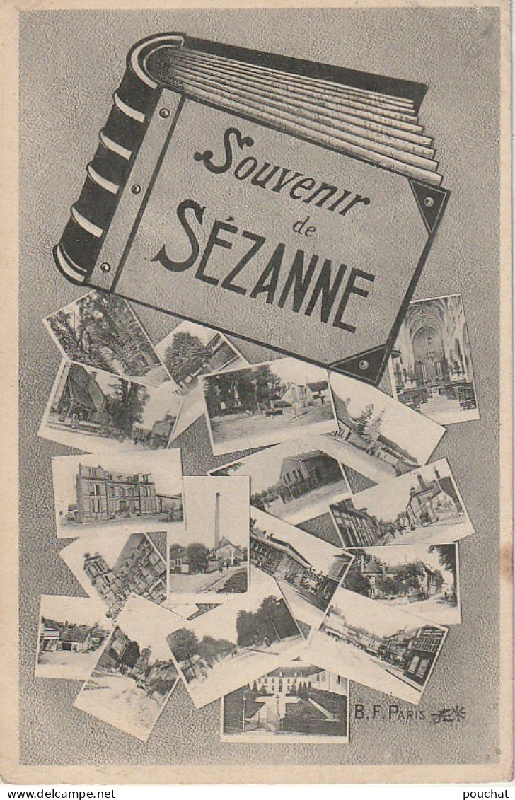 Z+ Nw 35-(51) SOUVENIR DE SEZANNE - CARTE FANTAISIE - ALBUM CARTES - EDIT. B. F. , PARIS - Gruss Aus.../ Gruesse Aus...