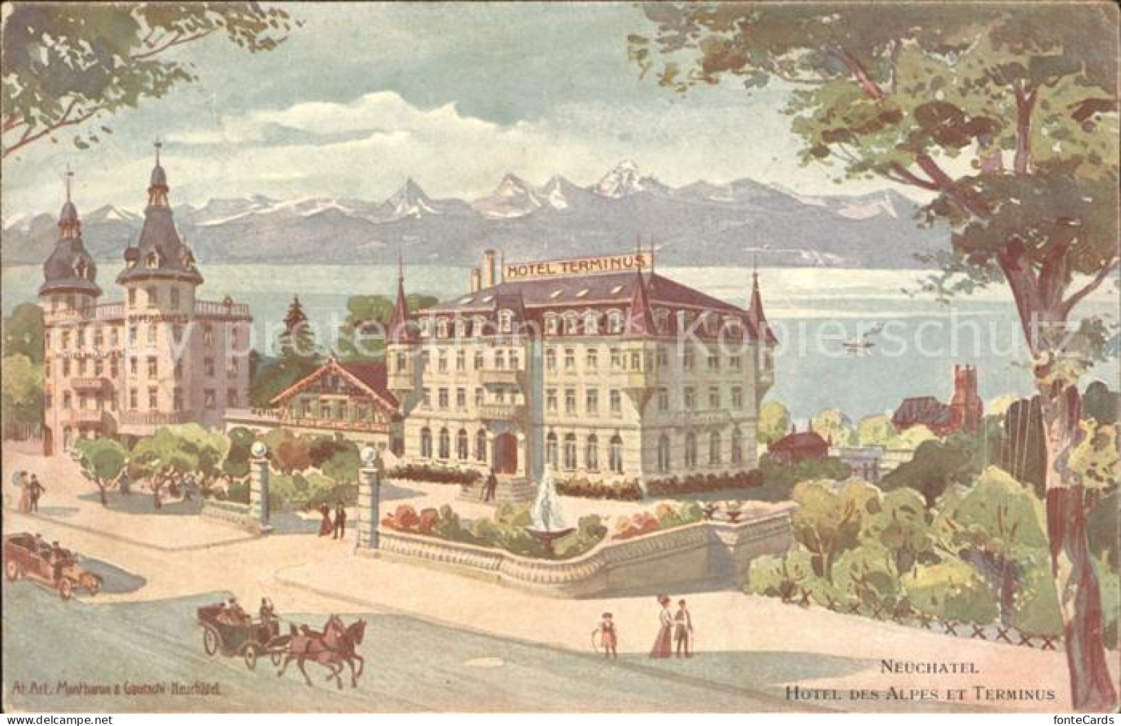 12011082 Neuchatel NE Hotel Des Alpes Et Terminus Neuchatel NE - Altri & Non Classificati