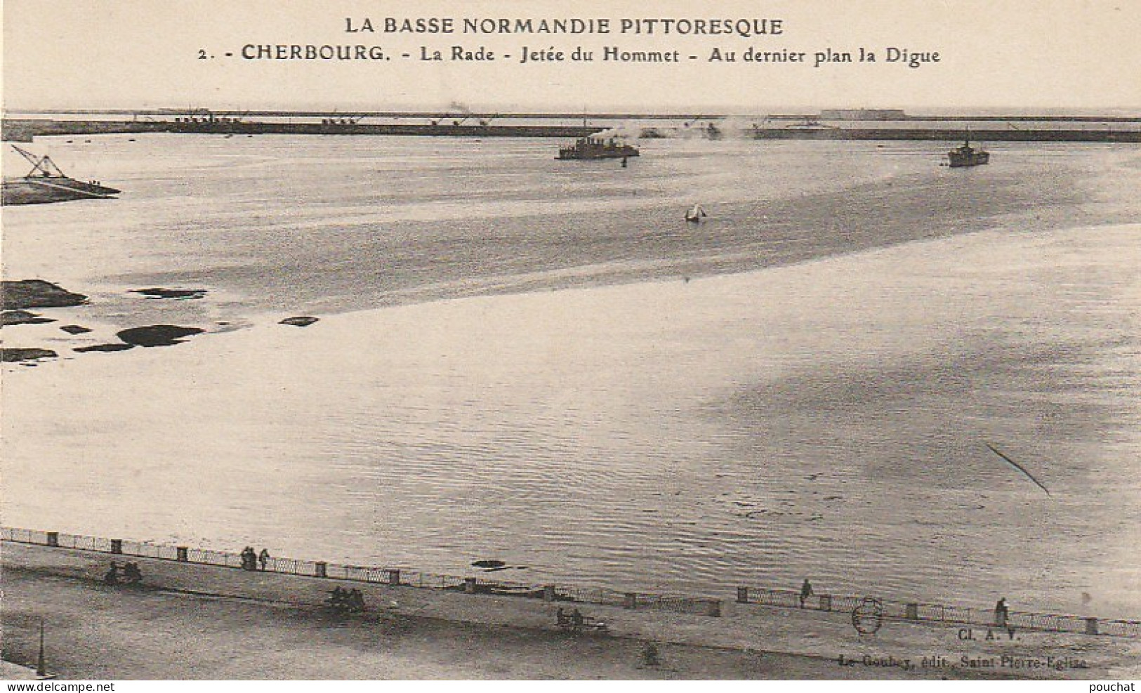 Z+ Nw36-(50) CHERBOURG - LA RADE - JETEE DU HOMMET - AU DERNIER PLAN LA DIGUE - Cherbourg
