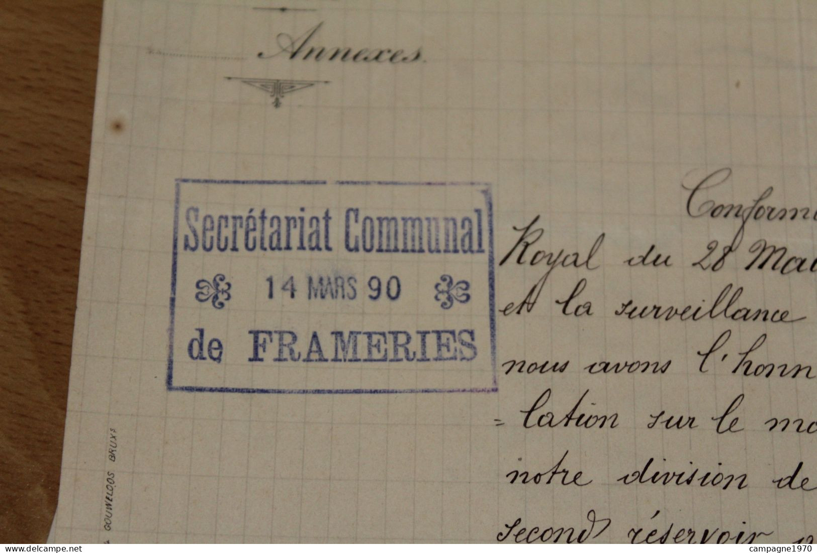 LOT 2 DOCS - CUESMES ( MONS ) - CHARBONNAGE DU LEVANT DE FLENU - 1890+1894 - AU BOURGMESTRE DE FRAMERIES - 1800 – 1899