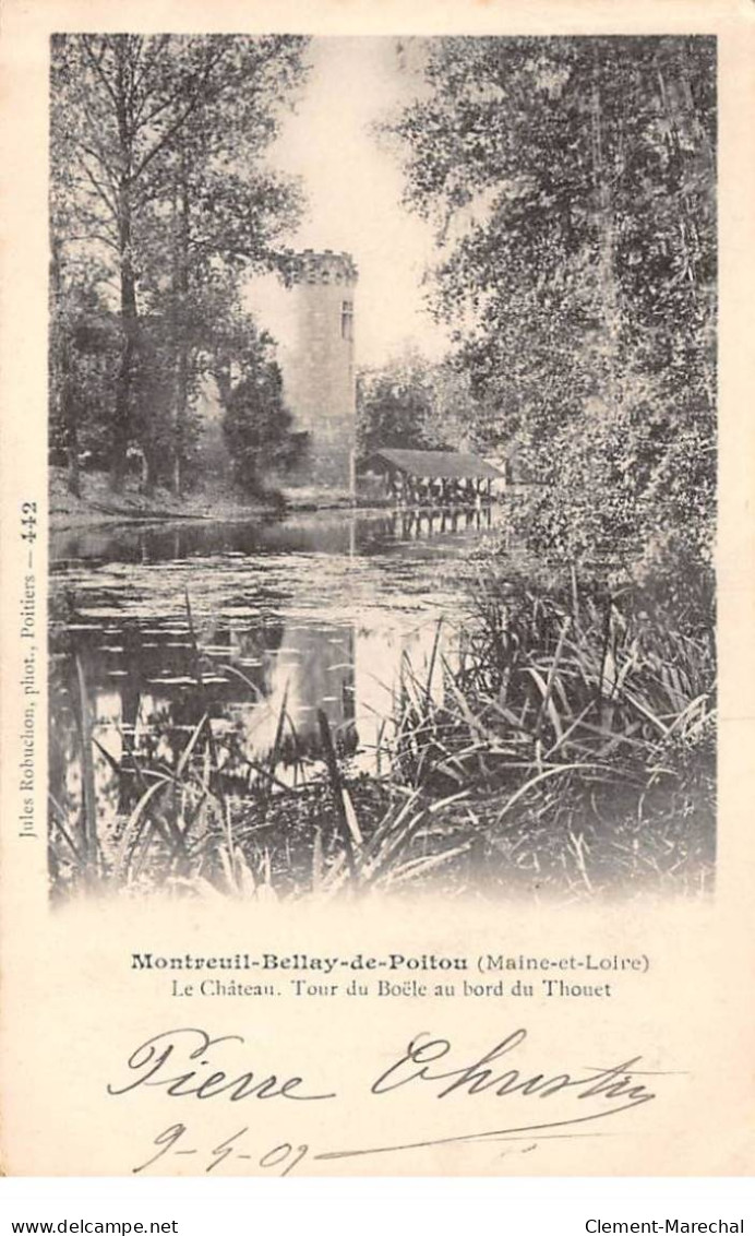 MONTREUIL BELLAY DE POITOU - Le Château - Tour Du Boële Au Bord Du Thouet - état - Montreuil Bellay