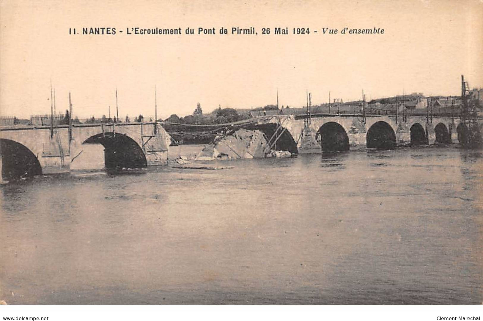 NANTES - L'Ecroulement Du Pont De Pirmil - 26 Mai 1924 - Vue D'ensemble - Très Bon état - Nantes