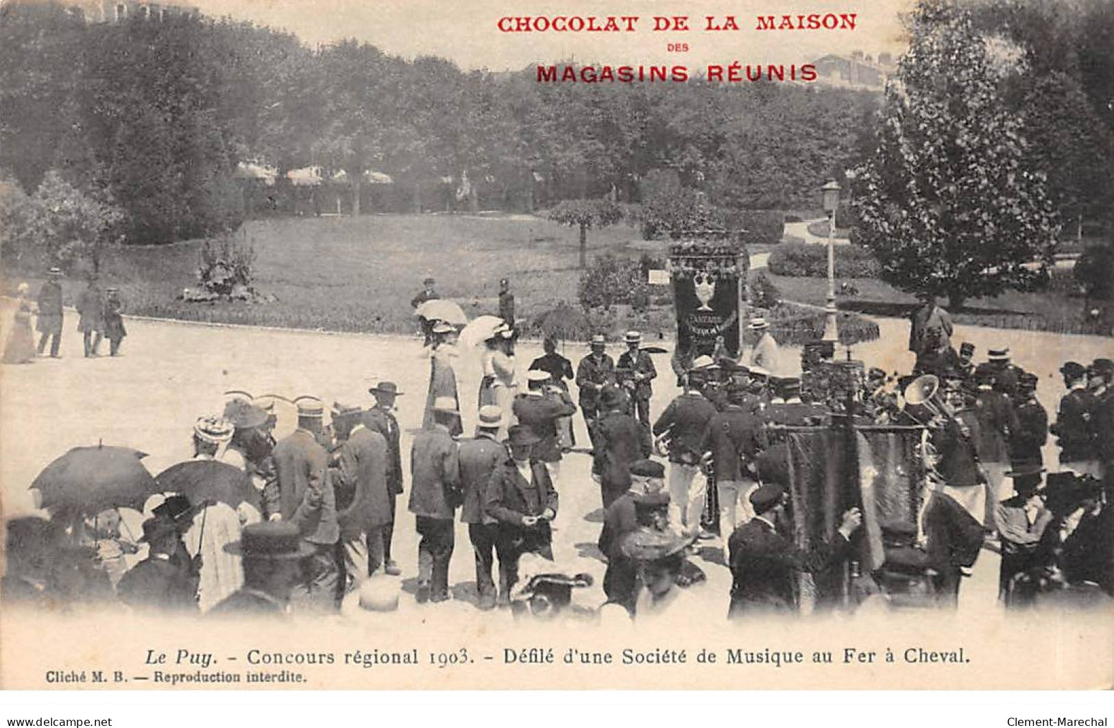 LE PUY - Concours Régional 1903 - Défilé D'une Société De Musique Au Fer à Cheval - Très Bon état - Le Puy En Velay