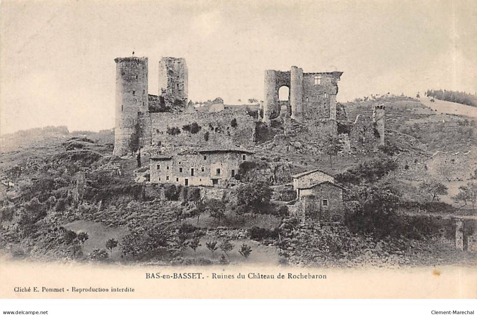 BAS EN BASSET - Ruines Du Château De Rochebaron - Très Bon état - Autres & Non Classés