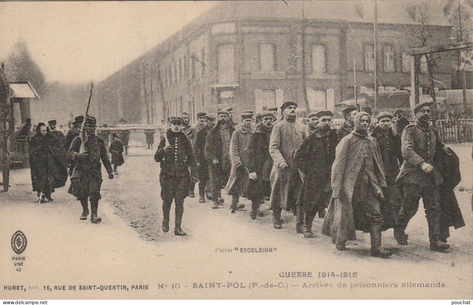 Z+ Nw37-(62) GUERRE 1914 - SAINT POL - ARRIVEE DES PRISONNIERS ALLEMANDS  - Saint Pol Sur Ternoise