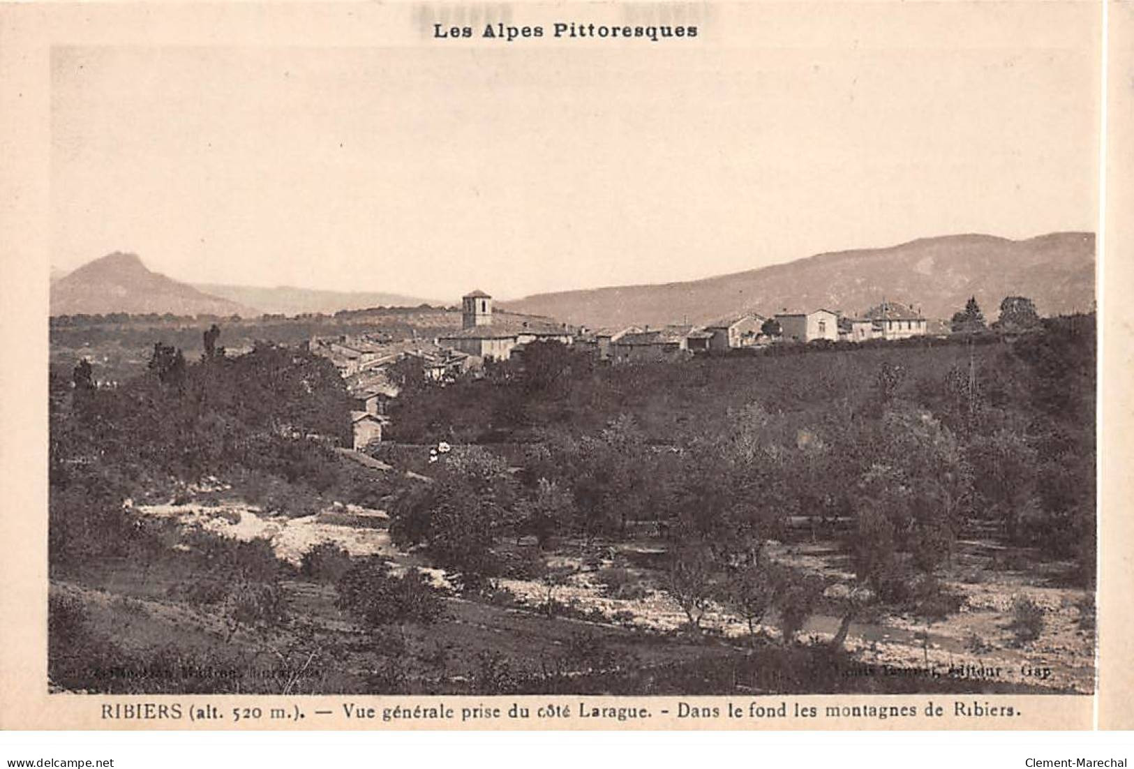 RIBIERS - Vue Générale Prise Du Côt Larague - Très Bon état - Andere & Zonder Classificatie